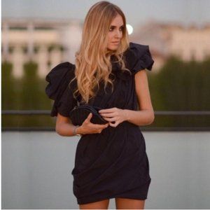 Lanvin for H&M Black Ruffle Dress